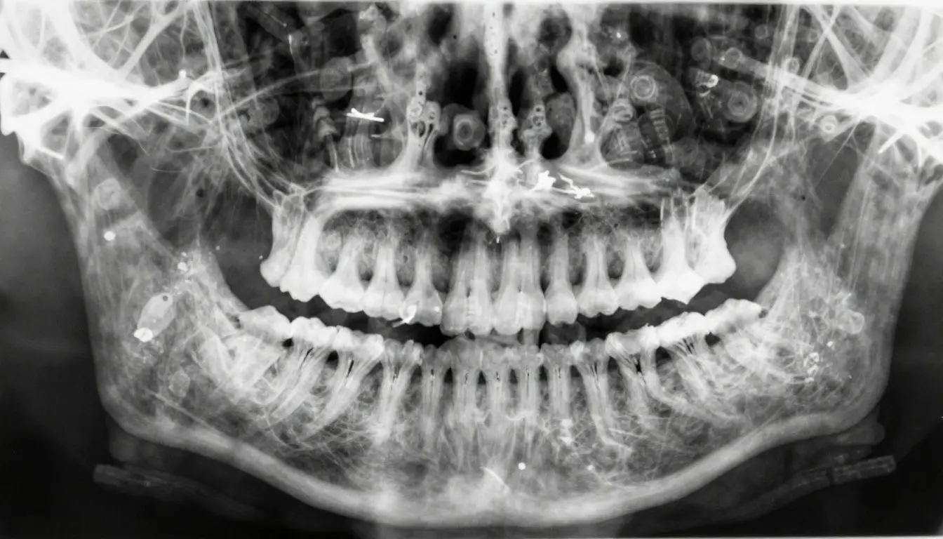 A dental X-ray showing a jaw that may require a bone graft before an implant procedure