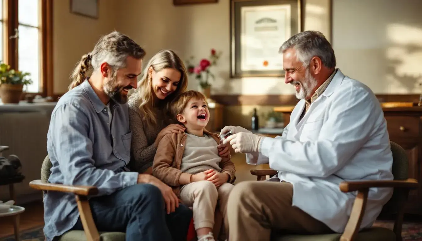 A family receiving comprehensive dental care in Guelph.